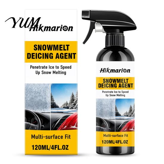 Clear Vision Winter Spray Car Ice Melting Spray, 120ml De-Icer for Windshield Windows Mirrors, Care Fast Acting Remover with Trigger Nozzle,