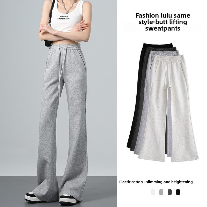Casual Womens Wide Leg Pants With Cotton Blend For Fall Winter Streetwear
