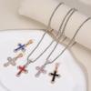Cross Pendant Necklace For Men Women Versatile Sweater Chain Hip Hop Cross Necklace Jewelry Accessories Gifts