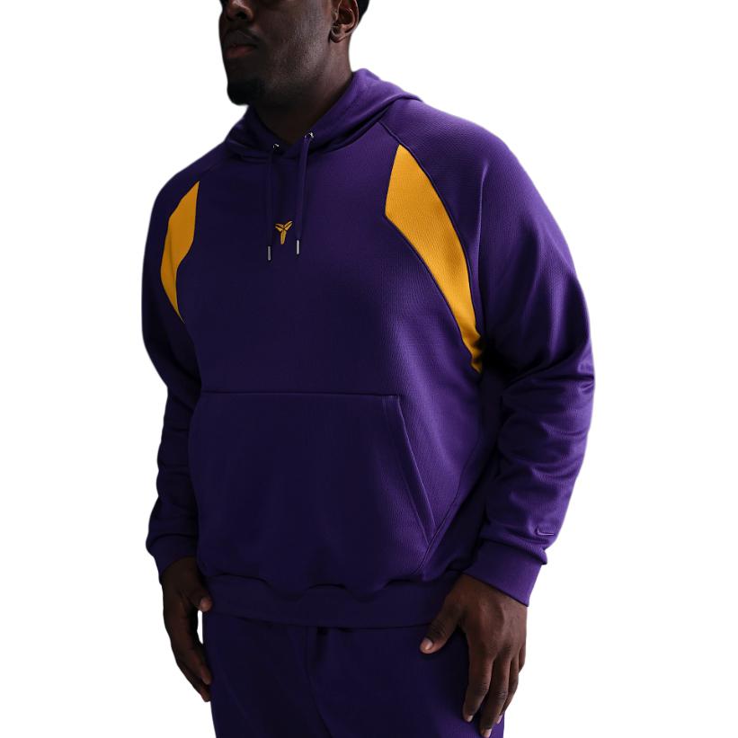 Nike Therma-Fit Swoosh SS25 Hoops DNA Серия Kobe Удобная толстовка с капюшоном Мужские толстовки Court-Purple University-Gold HJ8109-547