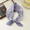 Cotton And Linen Small Square Scarf Silk Scarf Women'S Spring And Autumn New Style Artistic And Versatile Fashionable Temperament Headband Scarf