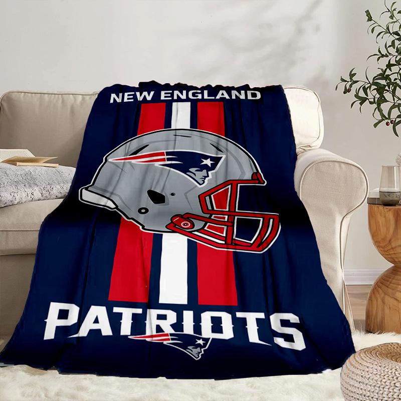 New England Patriots Gear Portable Blanket/Soft Blanket Bedding Blanket Suitable for Travel Camping Living Rooms Offices Sofas Fan Gifts