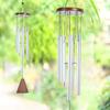 Wind Chimes – Silver 6-Pipe Hanging Showpiece for Balcony, Home & Living Room | Ideal Housewarming Gift & Vastu Décor & Outdoors