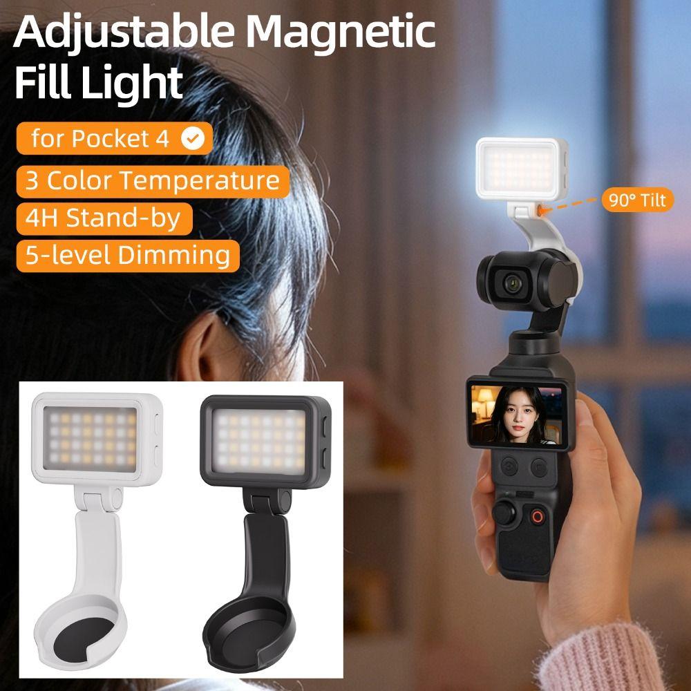 Soft Light LED Video Light Camera Selfie Light for DJI Osmo Pocket 4 Camera Accessories