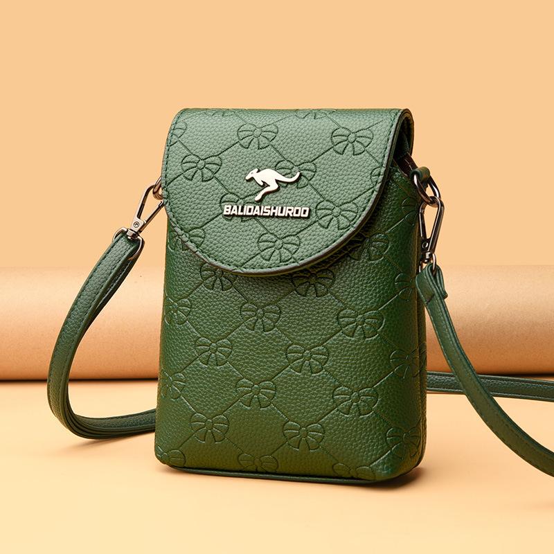 Мягкая кожаная сумка для мобильного телефона, женская модная женская сумка через плечо, ветровая сумка-мессенджер, женская простая и легкая