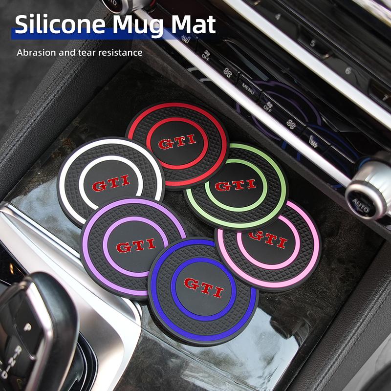Car-Mounted Silicone KOIUN6 Material Double-Ring Water Cup Coaster Anti-slip For Volkswagen VW GTI Golf 4 6 7 Tiguan Passat B5 B6 B7 CC
