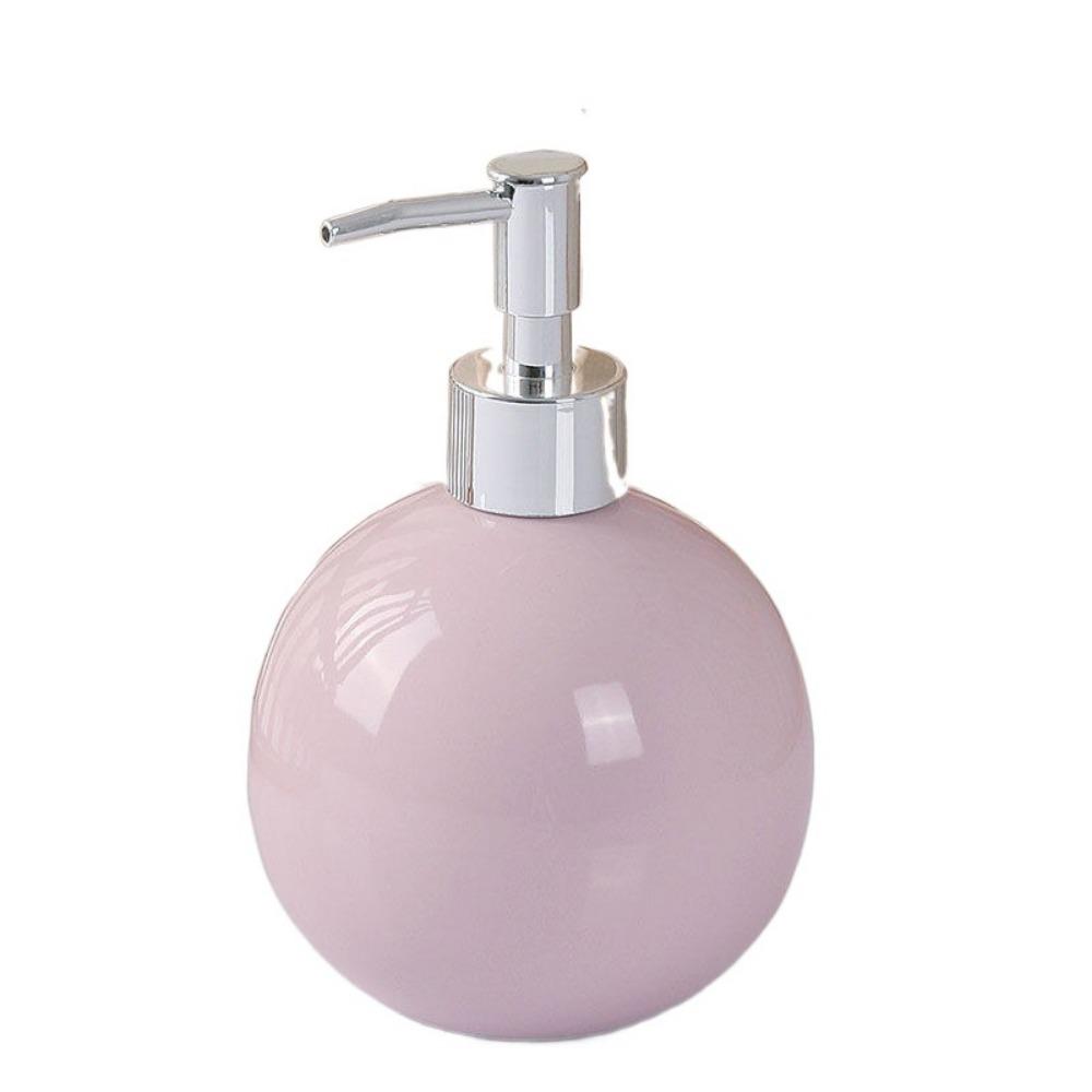 Press Type Ceramic Hand Soap Bottle Refillable Bath Lotion Pump Jar Liquid Soap Container Home