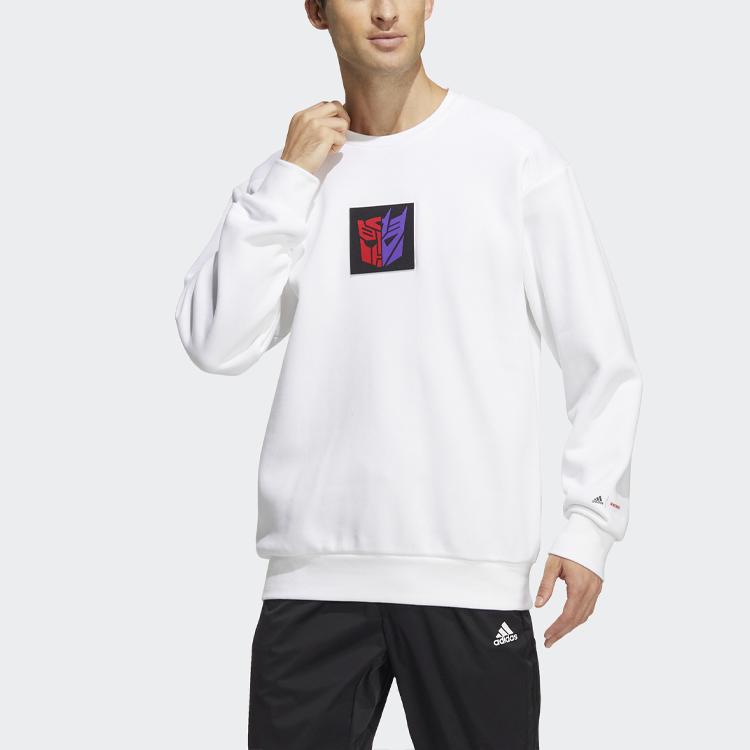 Adidas X Transformers Limited Edition Tiger Year Graphic Print Crew Neck Sweatshirt Men Tops White HM7450