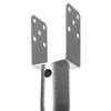 No Dig Ground Anchor, 4 Pack 3.94 x 2.76 x 27.56 in DIY Screw in Post Stake, Includes 6 Lag Bolts & a Rebar, U-Shape Heavy Duty Steel Post Holder,