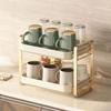Cup Holder Storage Rack 2-Tier - Multifunctional Drying Rack with Drip Tray Drain Organizer for Wine Tea Coffee Glasses & Cups
