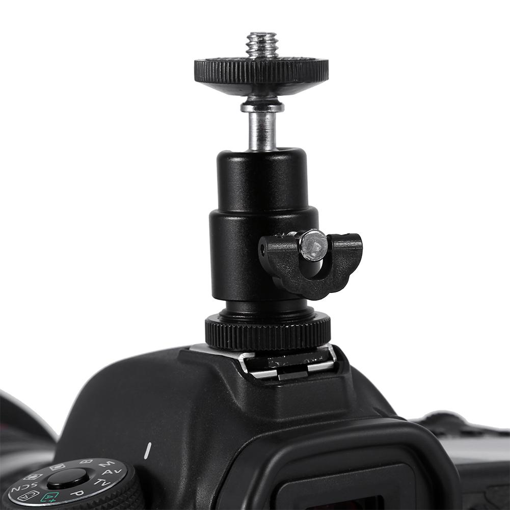 Back 1 4 inch Screw Camera Tripod Mini Ballhead Hot Shoe Adapter Accessory For Digital Camera