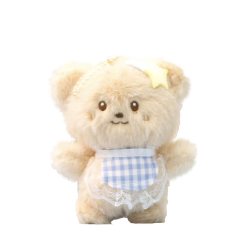 Rabbit Star Bear Plush Toys Keychain Super Soft Short Pile Children Pendant