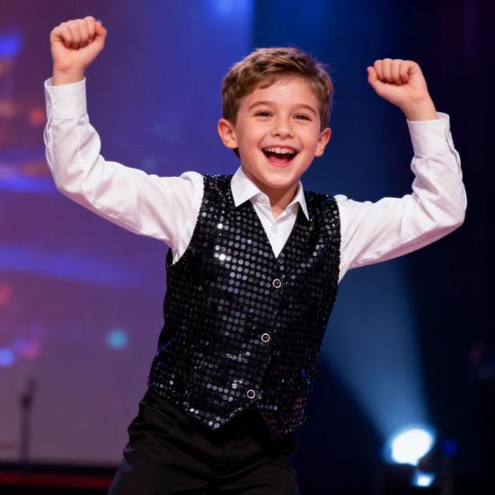 Детский жилет с пайетками для мальчиков, костюм для сценических выступлений, детский хип-хоп, джаз, танцевальный жилет свободного кроя для вечеринок, выступлений