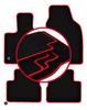 Велюровые коврики с красной окантовкой для: Fiat E-500X / 500x Электрический кроссовер (2019-)