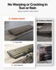 Car Driveway Rubber Curb Ramp, 15 Tons Load Capacity, 66 mm Rise Curbside Bridge Ramp with Yellow Reflective Strips, Suitable for Loading Dock,