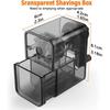 Черная ручная точилка для карандашей с прозрачным отсеком - Многофункциональный ручной инструмент для заточки для студентов, школ, классов и художников