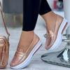 Plus Size 43 Casual Flat Shoes Women Fashion Round Toe Low Top Wedge Platform Sneakers Comfort Non Slip Female Loafers