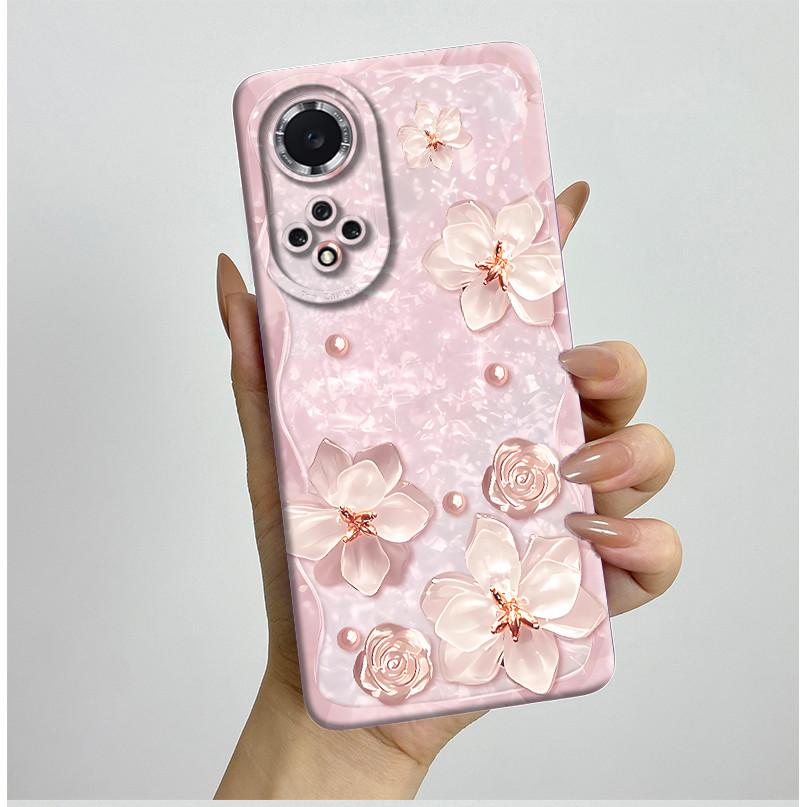 For Huawei Nova 9 Case Aesthetic Butterfly Flowers Soft Silicone Shockproof Phone Cover For Honor 50 Camera Protective Casing
