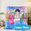 Custom Name Fantasy Night Trio K-Pop Blanket bed sofa Blanket Flannel Blanket for Camping, Hiking, Picnic Essentials,gift for Fan family