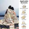 Vintage Birthday Celebration Blanket Comfortable Texture For Sofa Couch Office Bed Picnics Allseason Use Cozy Home Lovers Ideal Gift For Birthday