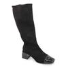 Women's Black Bi-material Boots