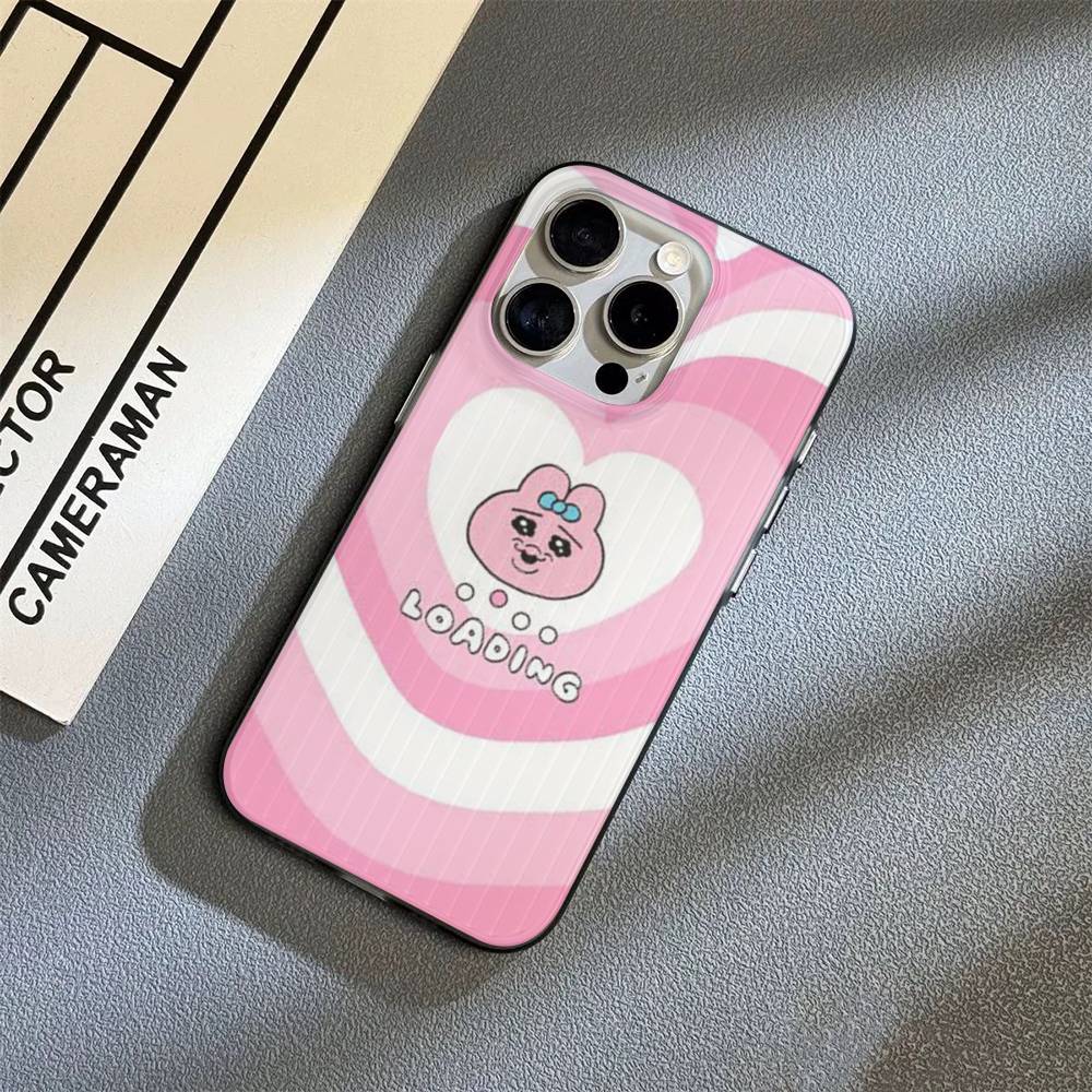 Cute Opanchu U-Usagi Cute For IPhone 17 16 15 11 12 13 14 Pro Max Plus Pro Corrugated Translucent Back Phone Cover