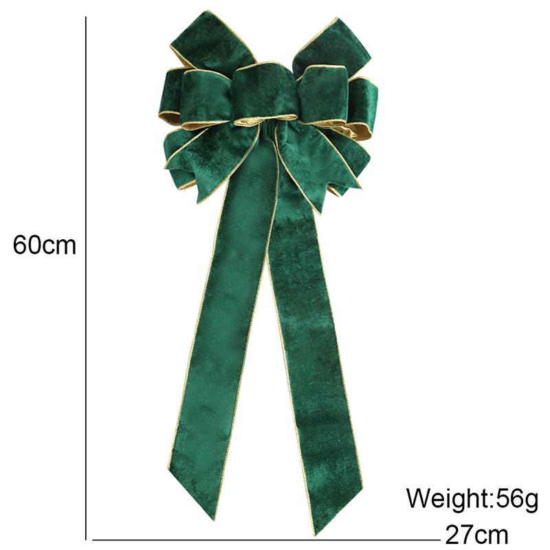 Christmas Big Ribbon Bow Outdoor Front Door Decorations Christmas Tree Hanging Red Bows New Year 2025 Supplies Home Ornaments