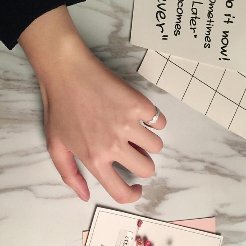 925 Sterling Silver Toe Rings for Women Simple Wave Design Party Opening Adjustable Tail Knuckle Ring Jewelry