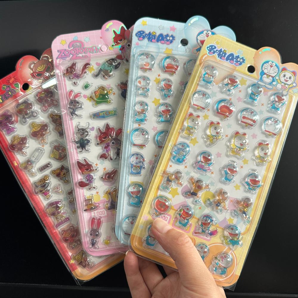 New Doraemon 3D Stereoscopic Crystal Stickers Creative Handbooks Stereoscopic Decoration Stickers
