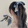 Cute Ribbon Bow Banana Clip Silk Scarf Hairpin Bowknot Hair Clip Korean Style Headdress Hair Claw Girls