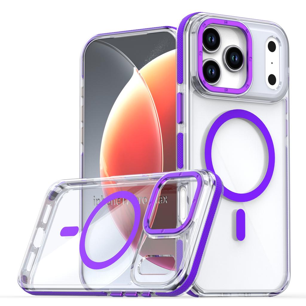 Противоударный прозрачный чехол для телефона с поддержкой Magsafe для iPhone 17 Pro Max 16 15 14 Plus 13 12 Pro Max 16e 17Air, магнитная крышка