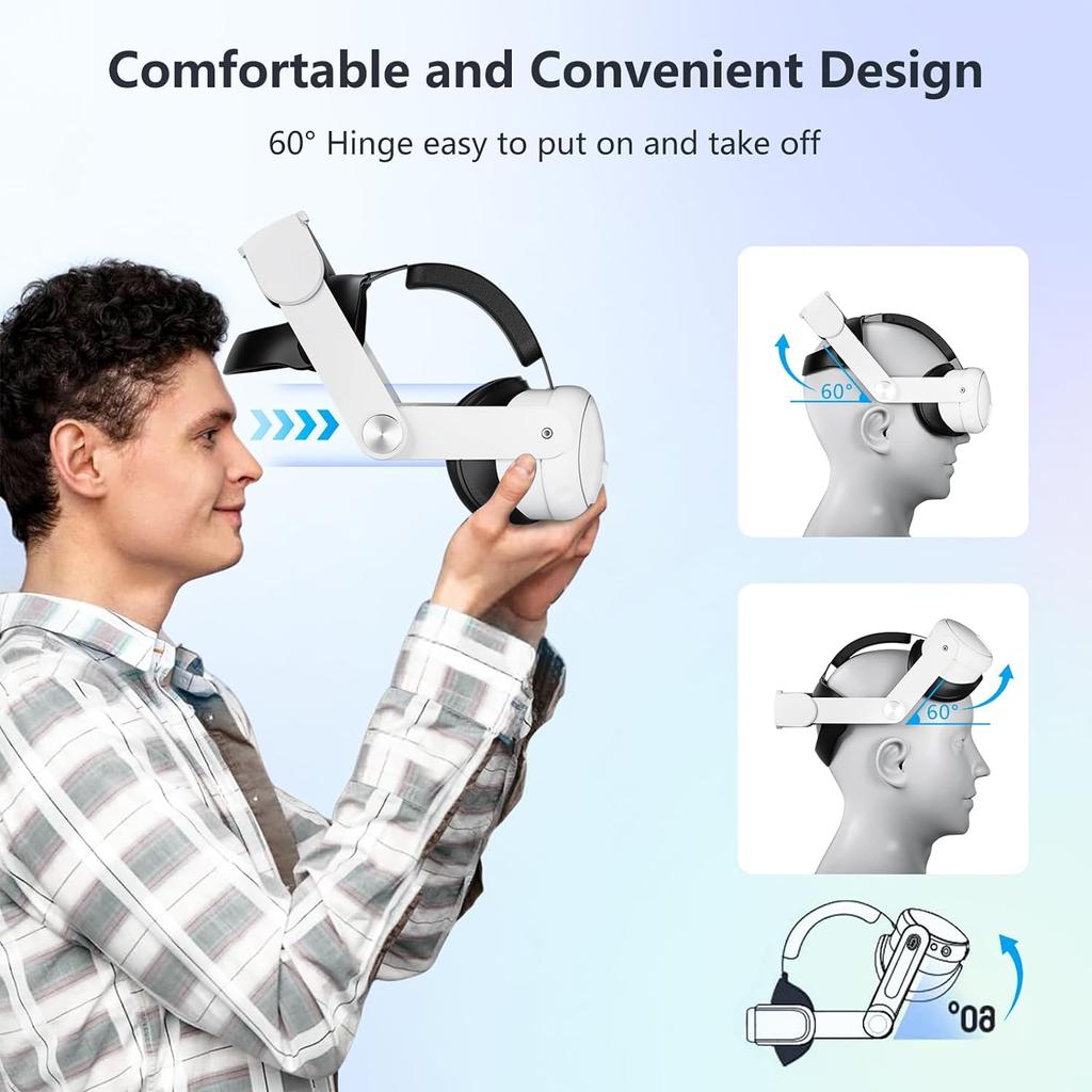 Ремешок на голову для Meta Quest 3 Комфортный регулируемый ремешок Elite для Meta Quest 3 Уменьшает давление Мягкая подушка Аксессуары для гарнитуры VR