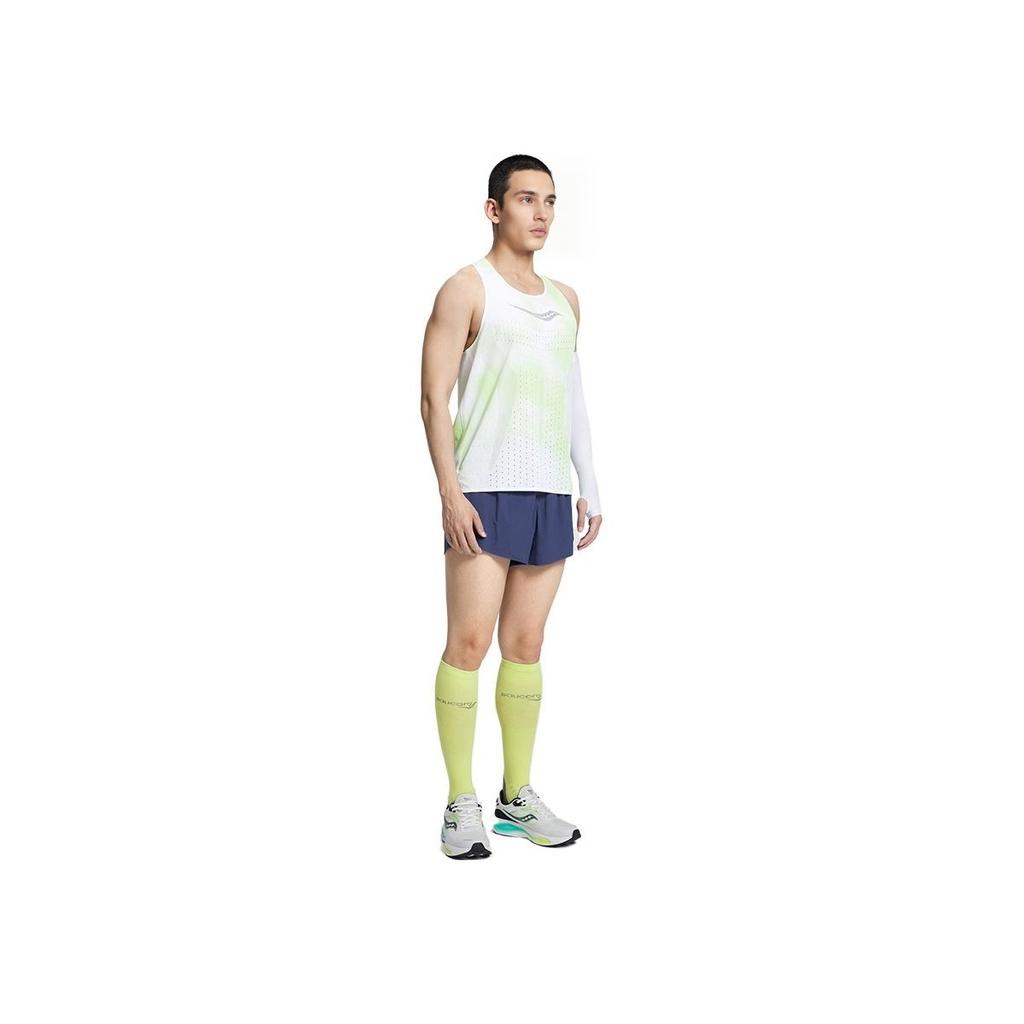 SAUCONY Эластичные облегающие спортивные шорты для бега с логотипом, мужские шорты темно-синего цвета SC2230112A-BL10
