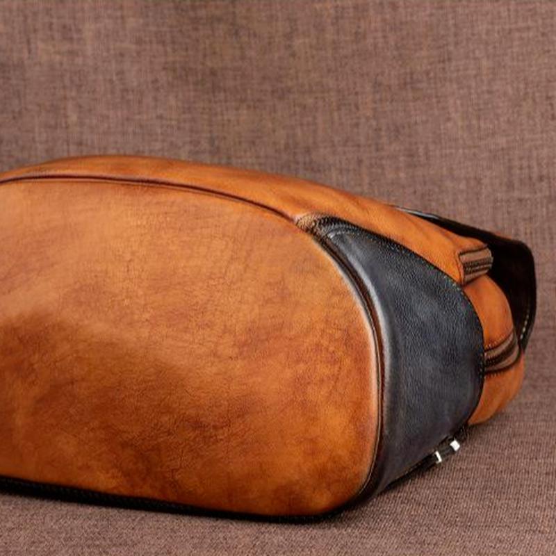 Johnature Рюкзак из натуральной кожи в стиле ретро, ​​женская сумка, дорожные сумки ручной работы из натуральной яловой кожи с тиснением большой емкости