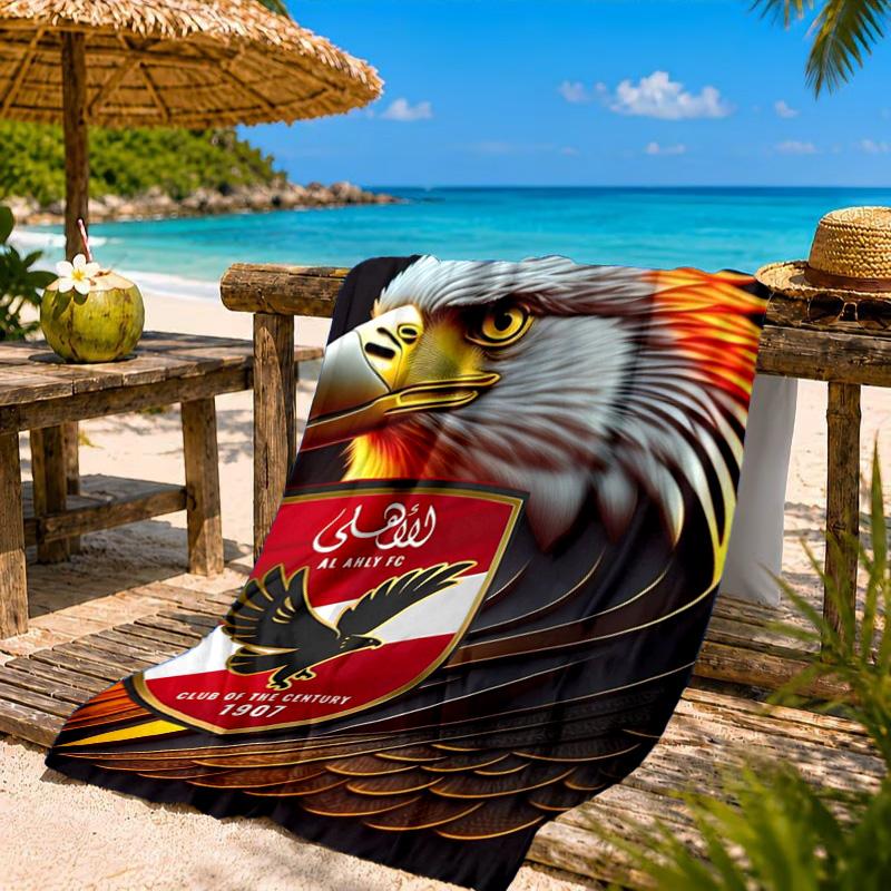 Al-ahly Fc Beach Towel, Quick-drying, Easy to Care for, Suitable for Both Fitness and Beach Vacations,Sports Essential