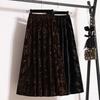 Большой размер Женская зимняя новая модель утягивающая юбка для живота и вяжущая юбка Fat Mm уменьшающая возраст средней длины юбка-зонтик большого размера