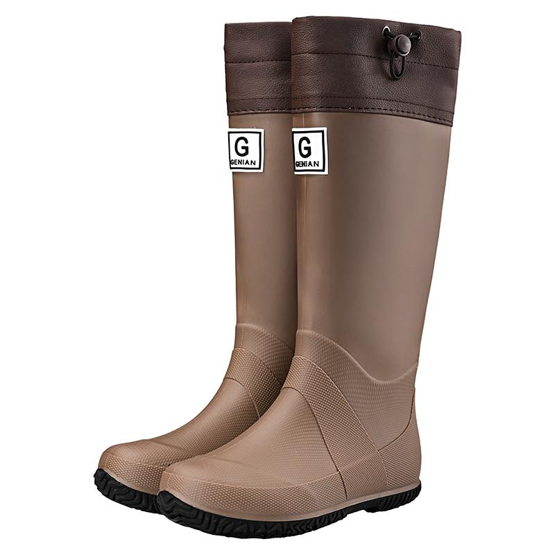 Style Rain Boots And Rain Shoes: Long-cylinder And High-cylinder Water Shoes For Men And Women, Waterproof Rubber Shoes For
