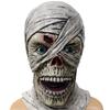 Retro bandage mummy full-face headgear Thrilling skeleton zombie latex props for adult parties
