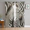 Шторы из шифона с изображением диких животных и зебры для гостиной, спальни, украшения дома, занавески из тюля и вуали на окна