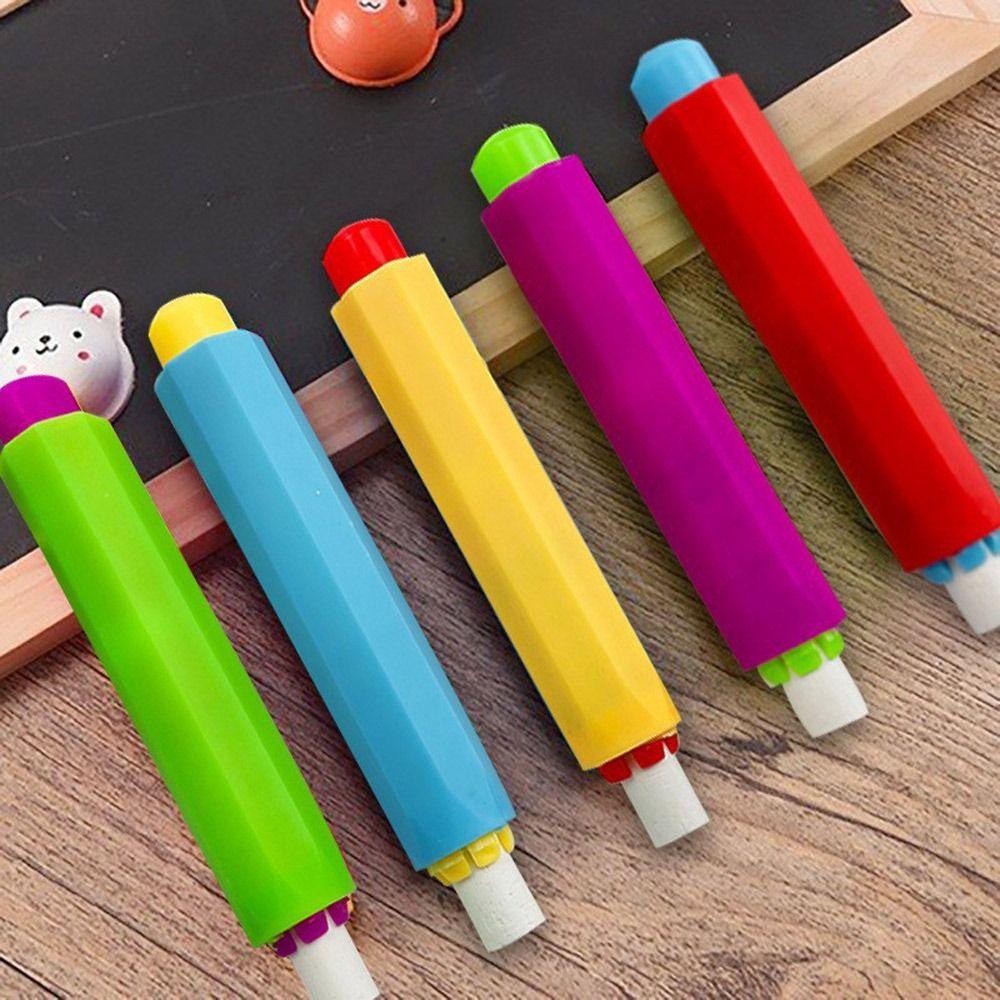 5Pcs/Set Colourful Chalk Protector Dustless Chalk Clip Durable Chalk Holder