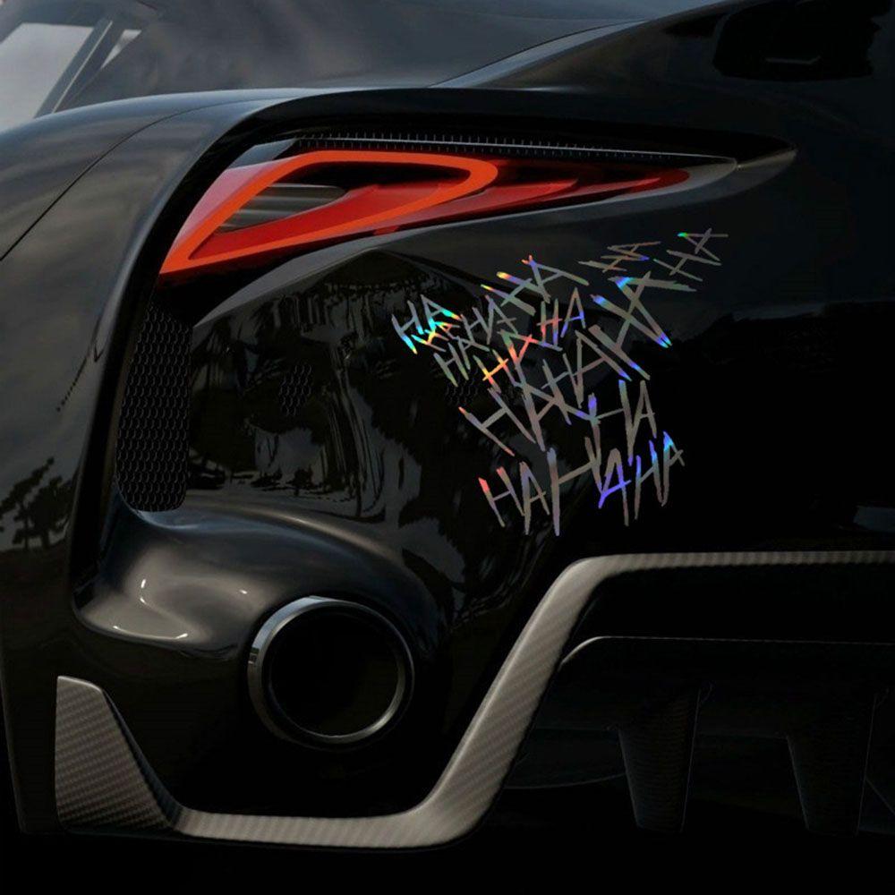 Ноутбуки Светоотражающий Декор Авто Украшение ХАХАХА Автомобильные Наклейки Мотоциклетный Шлем Наклейка на Автомобиль