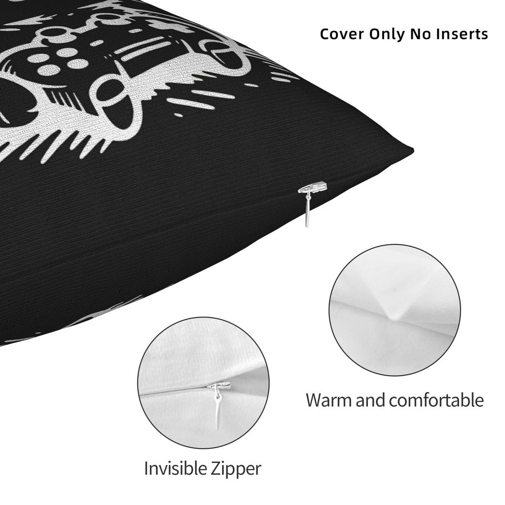 Gamer Cat Pillow Cover Soft Cushion Cover Cute Funny Pillow Case For Living Room Sofa