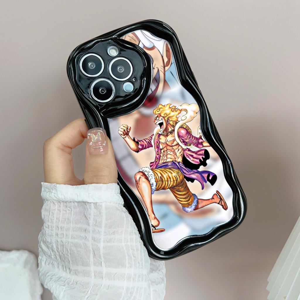 Ae92 One Piece Luffy Gear 5 Protective Phone Cases for Apple iPhone 16 15 14 13 Pro Max 11 12 Mini XR 7 8 6s Plus XS Max SE Wave TPU Back Cover