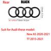 4 Rings Logo ABS Car Front Grille Hood Emblem Rear Trunk Badge Sticker Valve For Audi A3 A4 B8 8P A5 A6 A7 A8 Q2 Q3 Q5 Q7 Sline