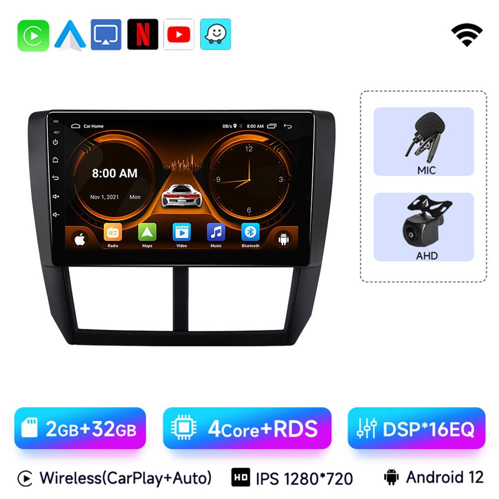 JIUYIN Android 12 Carplay Автомагнитола для Subaru Forester 3 SH 2007-2013 для Impreza GH GE 2 Din Мультимедийный плеер 2 din Головное устройство