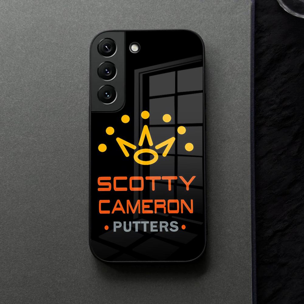Черный Чехол для Телефона ScottyS Camerons Флаг Стекло Для Samsung Galaxy S21 S25 S22 S20 S24 S23 Ultra Fe Plus A16 A34 A54 A24 Coque