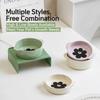 with Iron Stand Heated Ceramic Cat Bowl Constant Temperature Dog Drinking Bowl  Cat