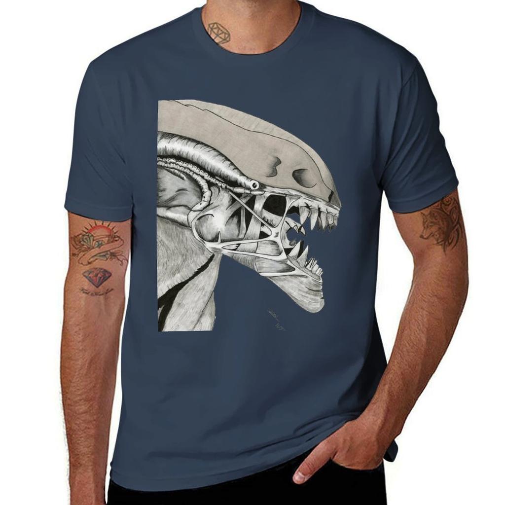 The Xenomorph TShirt Summer Print Short Sleeve Tee TShirt