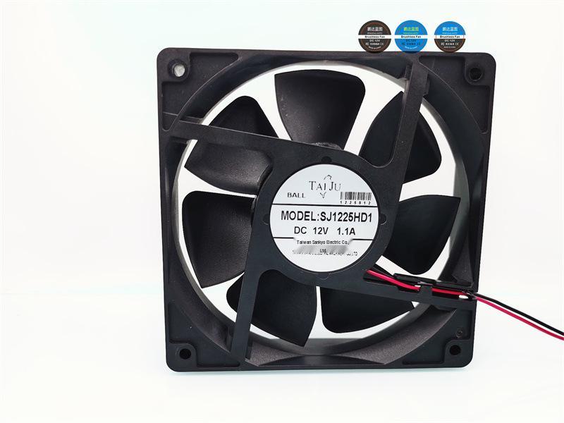 Pengda Lantu SJ1225HD1 12V Осевой вентилятор с высоким воздушным потоком и подшипником качения для корпуса и шкафа