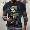 Vintage O-neck Short Sleeve Tops Cool Panda 3D Print Harajuku Men's T-shirts Oversize Hot Sale Topsd Tees Shirt Man Clothing